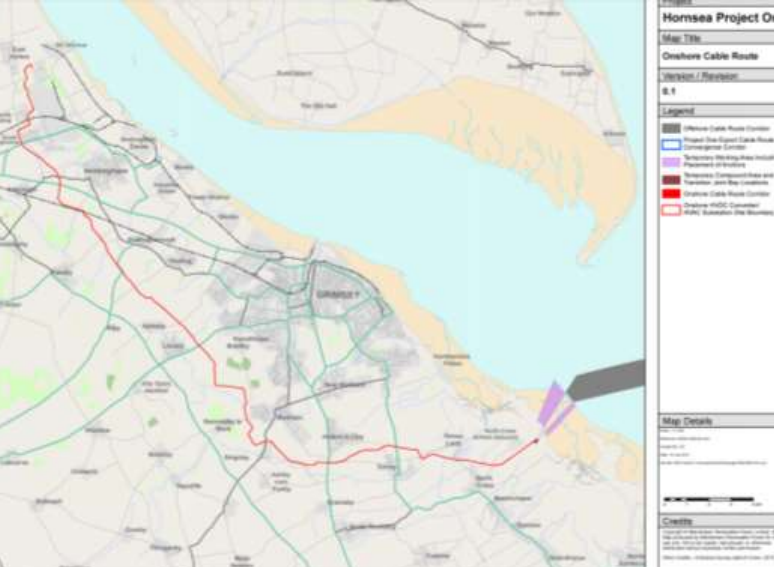 windfarm cable route