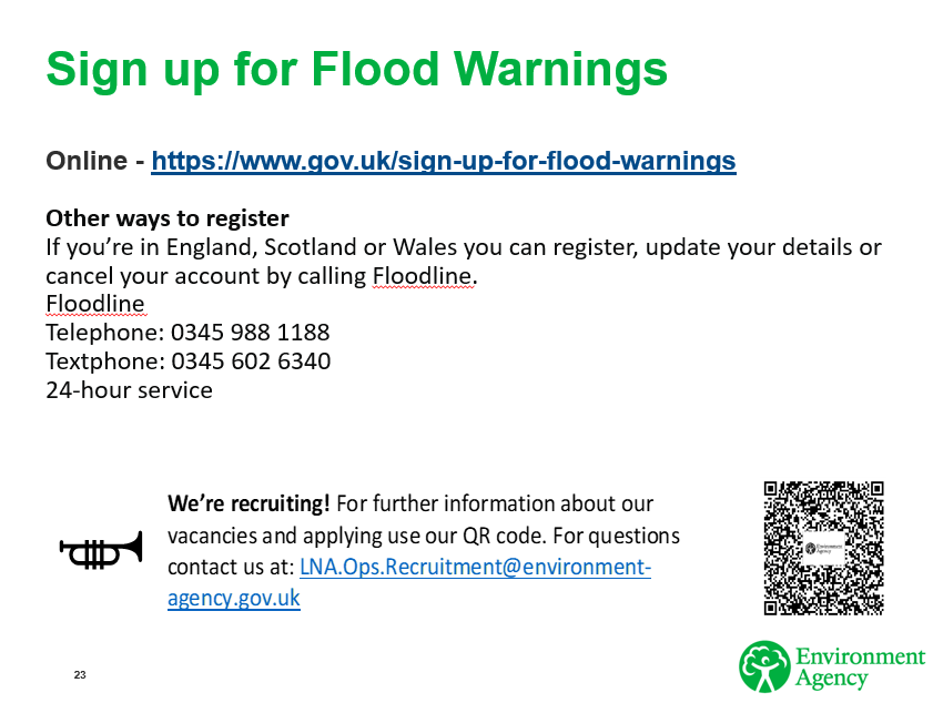 Flood warning sign up